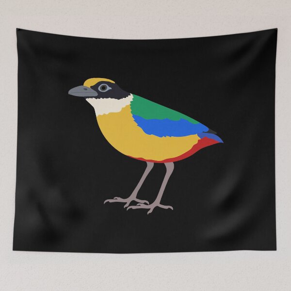 Item preview, Blue Winged Pitta on Black designed and sold by Digitaldingo.