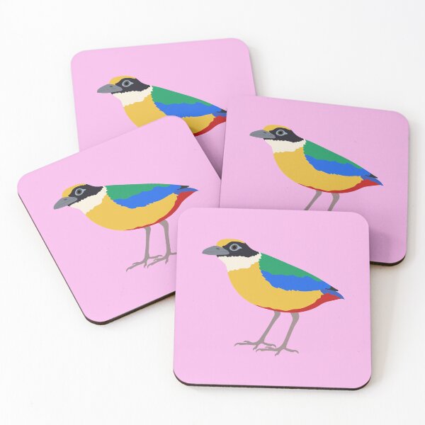 Item preview, Blue Winged Pitta on Pastel Pink designed and sold by Digitaldingo.