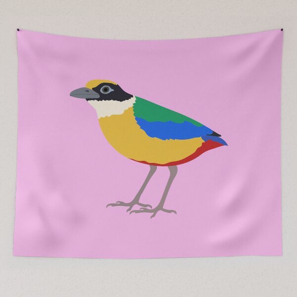 Item preview, Blue Winged Pitta on Pastel Pink designed and sold by Digitaldingo.