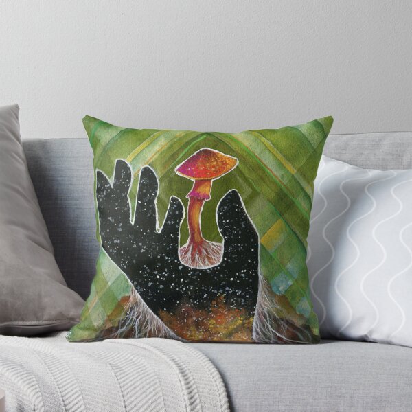 Mycelium Throw Pillow