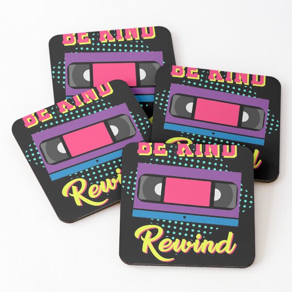 Item preview, Be Kind Rewind  80s theme gift  80s neon tshirt  rad dad shirt  80s dad  retro graphic tee  ei designed and sold by Nicholaoley.