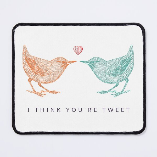 Item preview, "I Think You're Tweet" Romantic Sparrows designed and sold by WoolAndMeasure.
