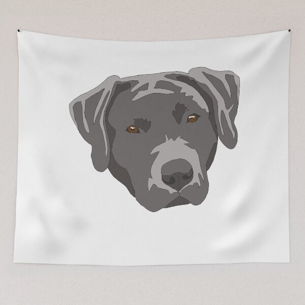 Item preview, Silver lab face designed and sold by LeahcarsArt.