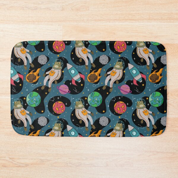 Item preview, Frogs In Space - Teal designed and sold by princestreet.