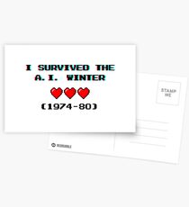 I survived the A.I. winter (8-bit 3D) Postcards