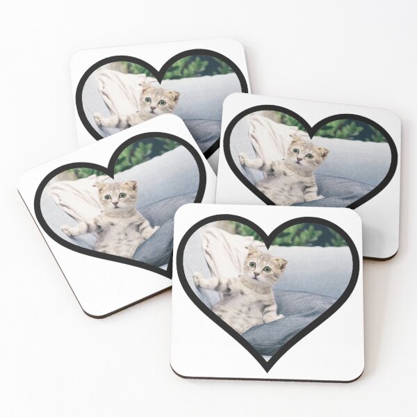 Item preview, Concerned Cat In A Heart designed and sold by BuzzySpaceBee.