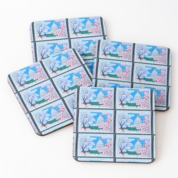 Item preview, Cherry Blossoms Washington DC Vintage Postage Stamp designed and sold by Factory57.