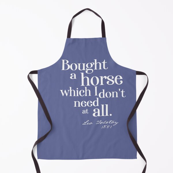 Item preview, Obscure literary quotes: Leo Tolstoy's unnecessary horse (white serif text) designed and sold by Ofeefee.