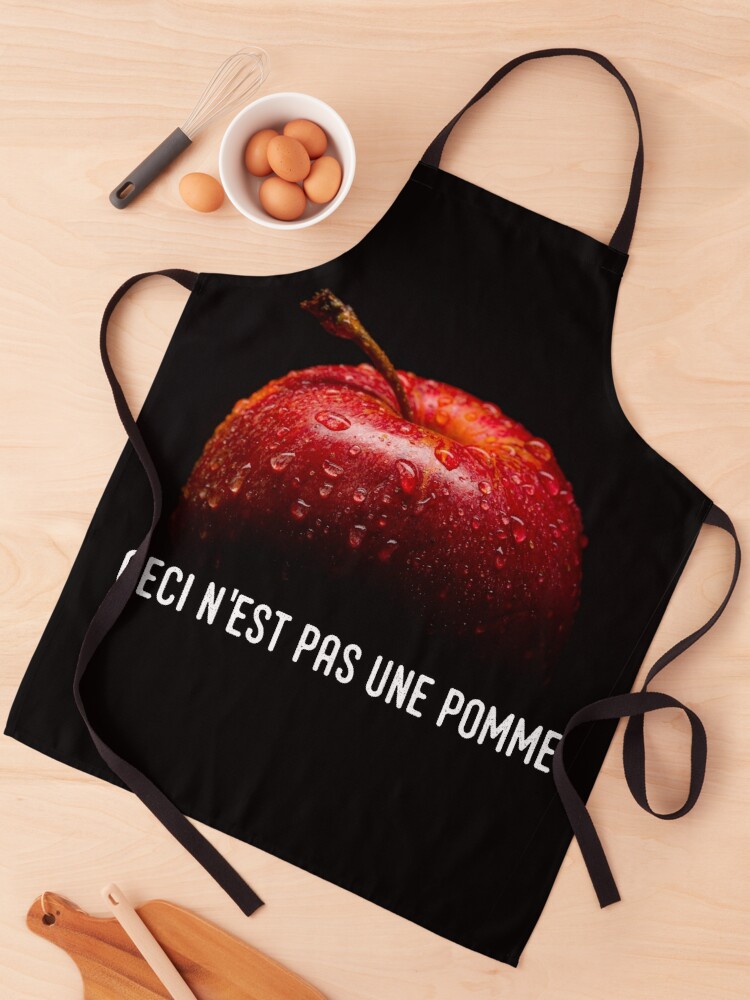 Thumbnail 1 of 6, Apron, Magritte pun. This is not an Apple designed and sold by trilliansphere.