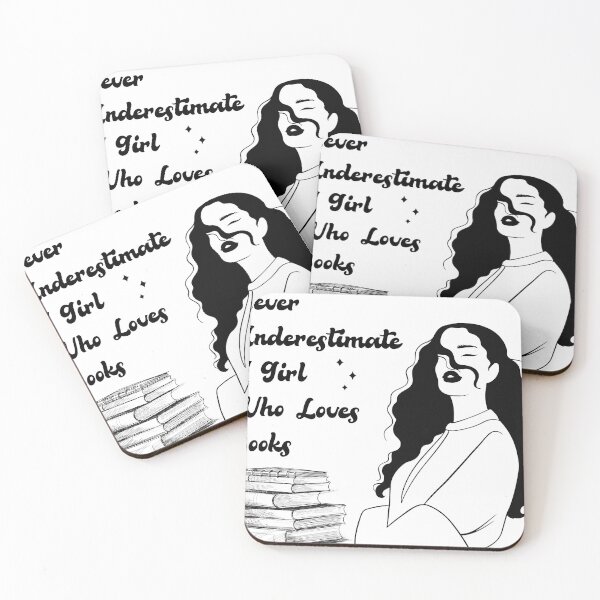 Item preview, Never Underestimate A Girl Who Loves Books designed and sold by yasarh.