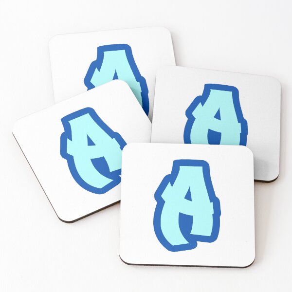Item preview, Blue Graffiti Letter A designed and sold by LetterMom.