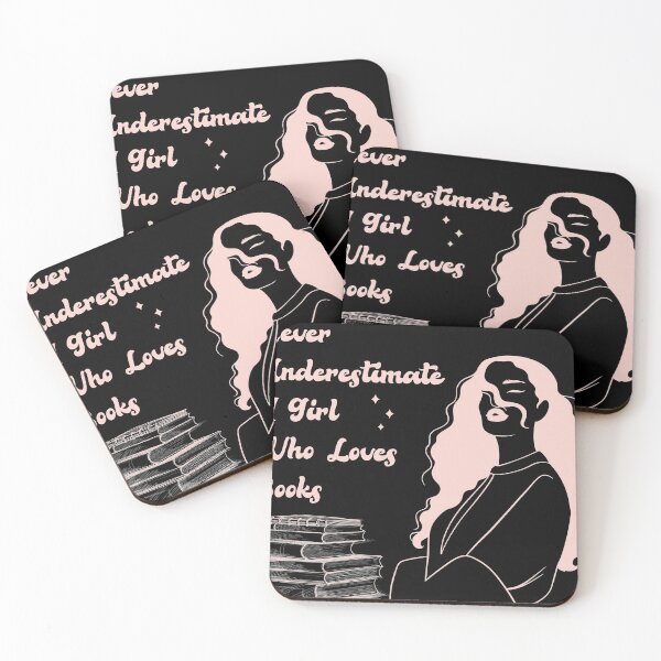 Item preview, Never Underestimate A Girl Who Loves Books pink  designed and sold by yasarh.