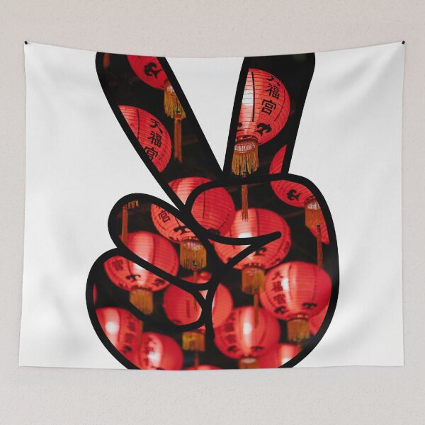 Item preview, Lantern Peace Sign Hand  designed and sold by BuzzySpaceBee.