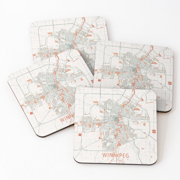 Item preview, Winnipeg City Map of Manitoba, Canada - Bohemian designed and sold by deMAP.