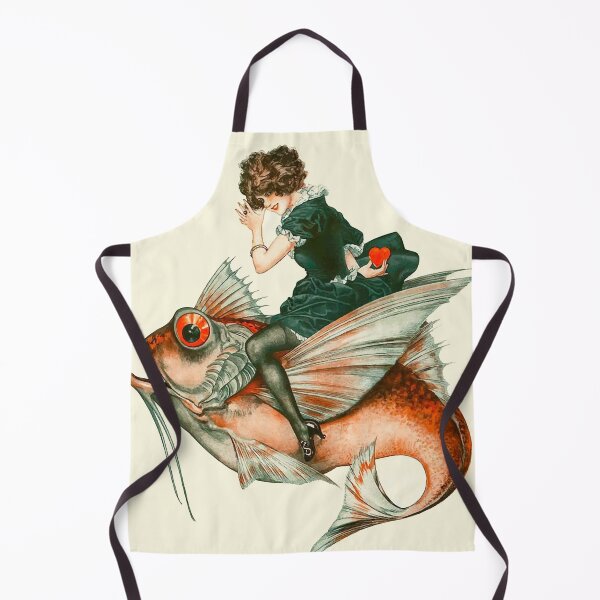 Item preview, Vintage woman sitting on a fish illustration from La Vie Parisienne. designed and sold by monsterplanet.