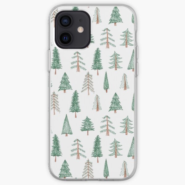 evergreen tree pattern iPhone Soft Case