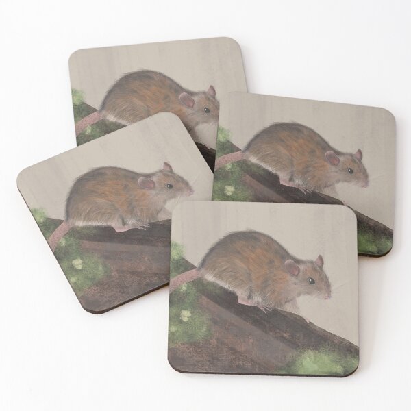 Item preview, Wild Rat on Mossy Log designed and sold by Adrielle-art.