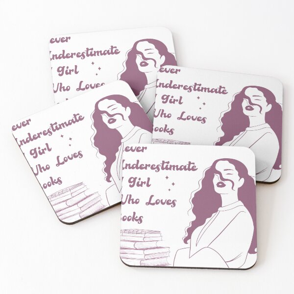 Item preview, Never Underestimate A Girl Who Loves Books purple designed and sold by yasarh.