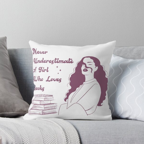 Item preview, Never Underestimate A Girl Who Loves Books purple designed and sold by yasarh.