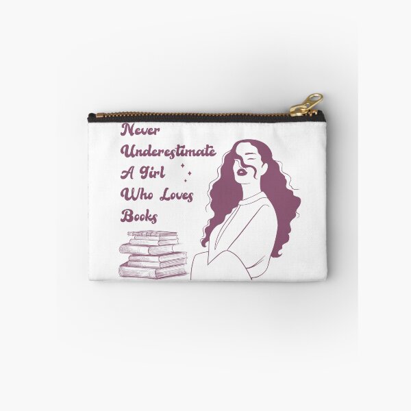 Item preview, Never Underestimate A Girl Who Loves Books purple designed and sold by yasarh.