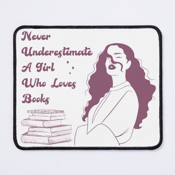 Item preview, Never Underestimate A Girl Who Loves Books purple designed and sold by yasarh.