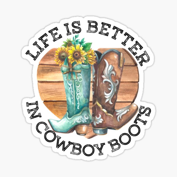 Item preview, Life is Better in Cowboy Boots Western Boots and Sunflowers  designed and sold by adriana-holmes.
