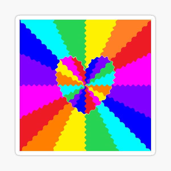 Item preview, Waves of Love Rainbow Heart by IdeaJones designed and sold by IdeaJones.