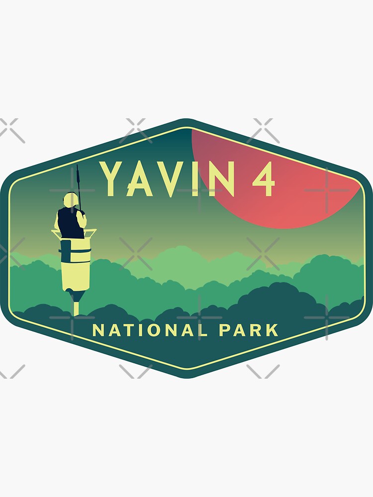Thumbnail 3 of 3, Sticker, Yavin 4 National Park designed and sold by Hanneliza.