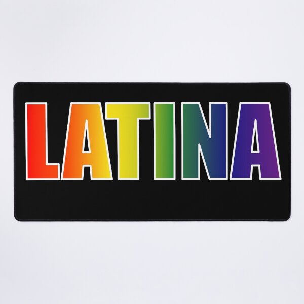 Item preview, Latina Rainbow Text Gradient LGBT Pride designed and sold by that5280lady.