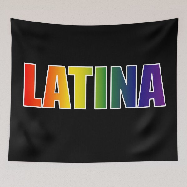 Item preview, Latina Rainbow Text Gradient LGBT Pride designed and sold by that5280lady.