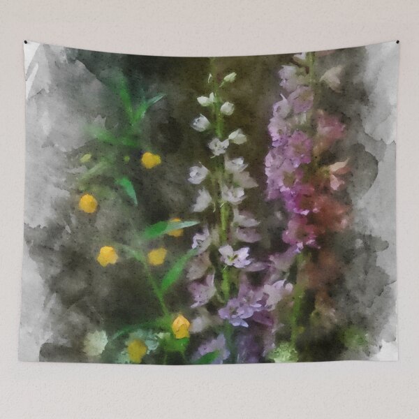Item preview, Pretty flowers. Digital watercolor painting designed and sold by Vivid Studio.