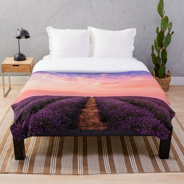Item preview, Endless Beauty Lavender Fields as far as the eye can see Colorful Sunset designed and sold by HeatherAP.