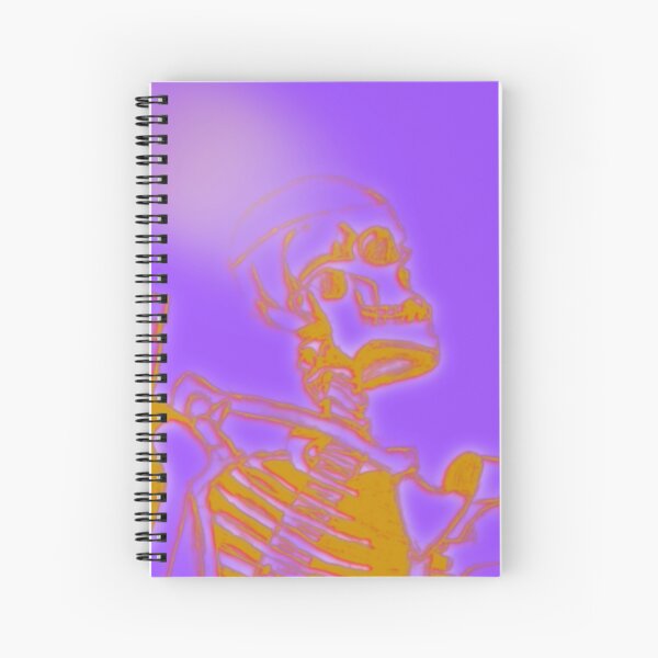 Neon Skeleton Spiral Notebook