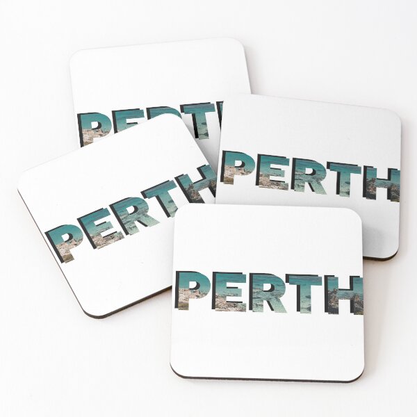 Item preview, Perth , Western Australia with Ocean Background designed and sold by sticker-vault.