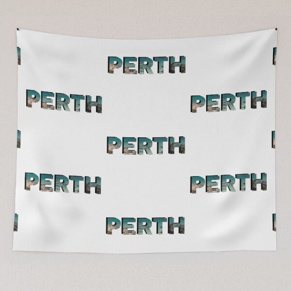 Item preview, Perth , Western Australia with Ocean Background designed and sold by sticker-vault.