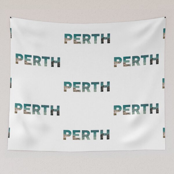 Item preview, Perth , Western Australia with Ocean Background designed and sold by sticker-vault.