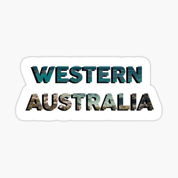 Item preview, Western Australia with Ocean Background designed and sold by sticker-vault.