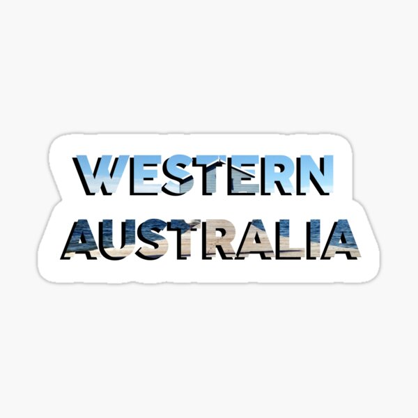 Item preview, Western Australia with Boat Shed Background designed and sold by sticker-vault.