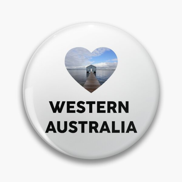 Item preview, Western Australia Heart with Boat Shed  designed and sold by sticker-vault.