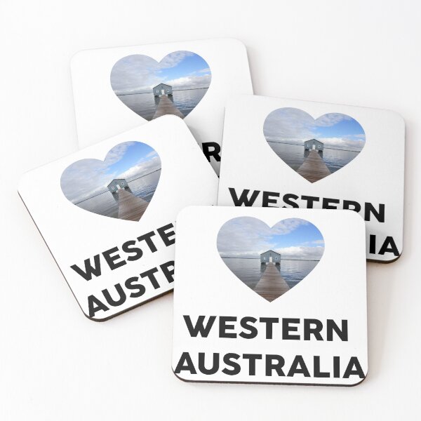 Item preview, Western Australia Heart with Boat Shed  designed and sold by sticker-vault.