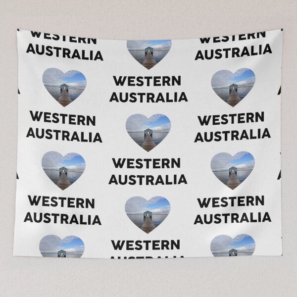 Item preview, Western Australia Heart with Boat Shed  designed and sold by sticker-vault.
