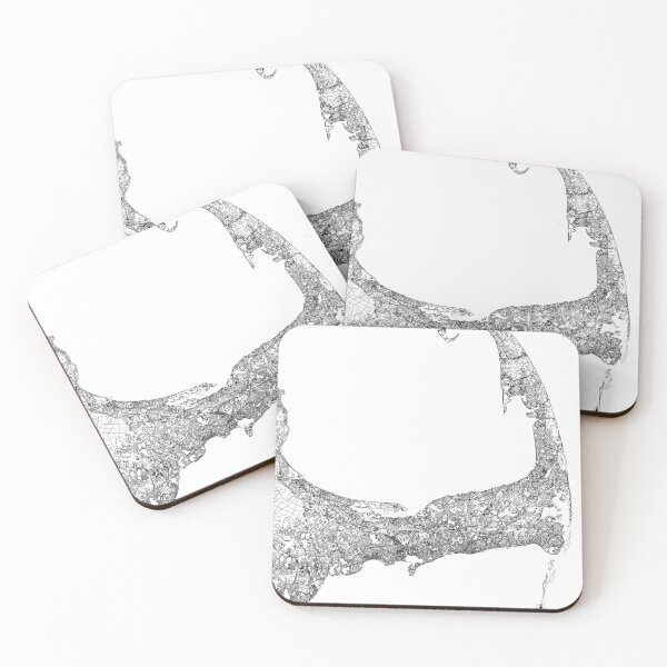 Item preview, Cape Cod White Map designed and sold by multiplicitymap.