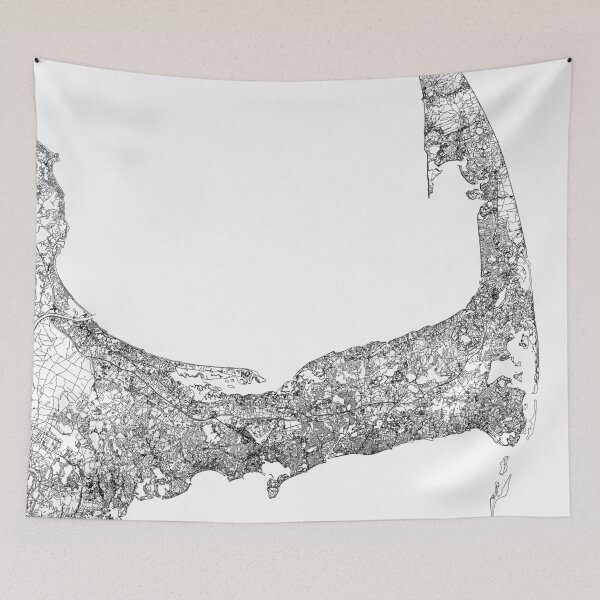 Item preview, Cape Cod White Map designed and sold by multiplicitymap.