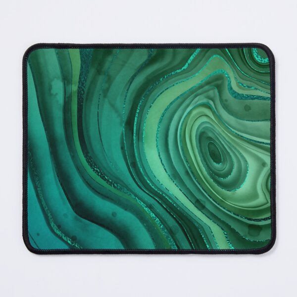 Item preview, Emerald green agate stone watercolor designed and sold by Orianah.