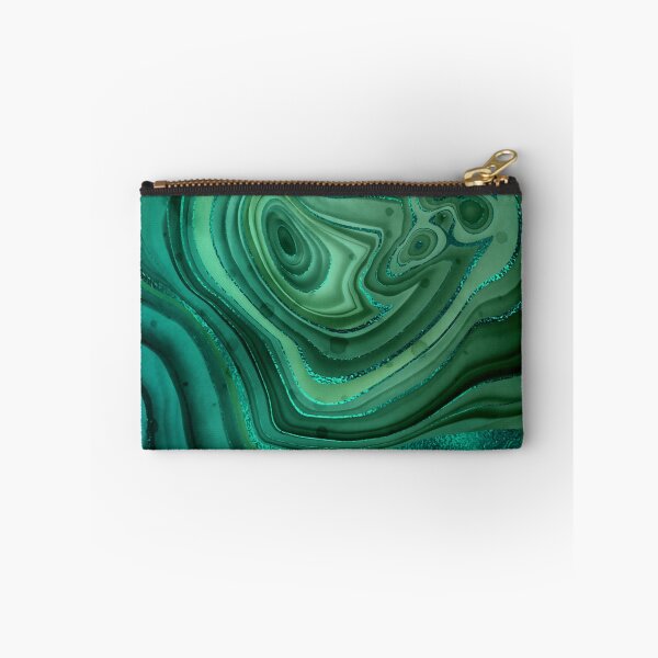 Item preview, Emerald green agate stone watercolor designed and sold by Orianah.
