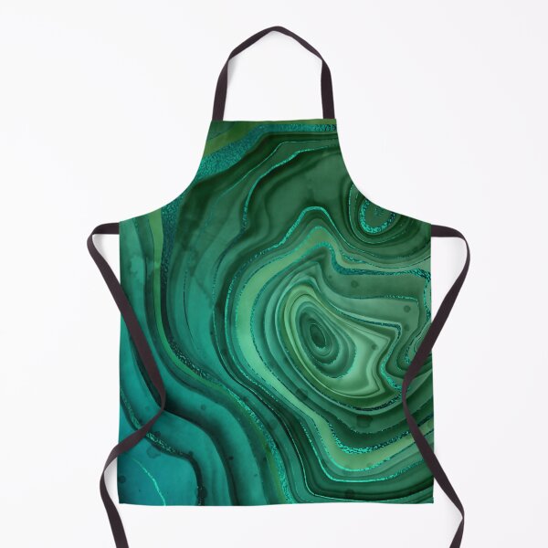 Item preview, Emerald green agate stone watercolor designed and sold by Orianah.