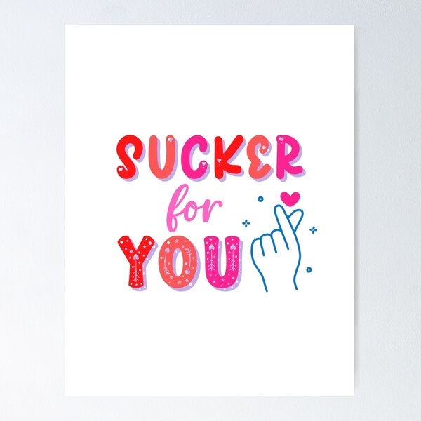 Item preview, Sucker For You, Korean Finger Heart, Valentine's Day, Cute Lover Gift designed and sold by 732Studio.