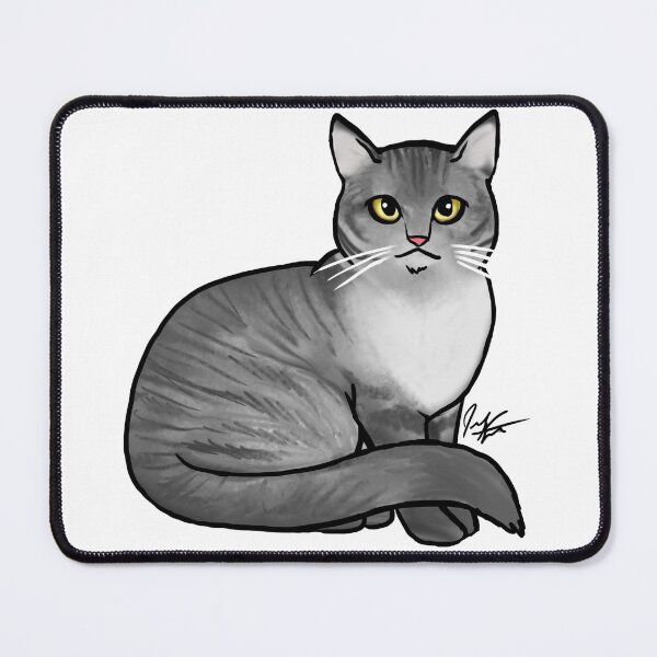 Item preview, Cat - British Shorthair Gray Tabby Cat designed and sold by Jennifer Stolzer.