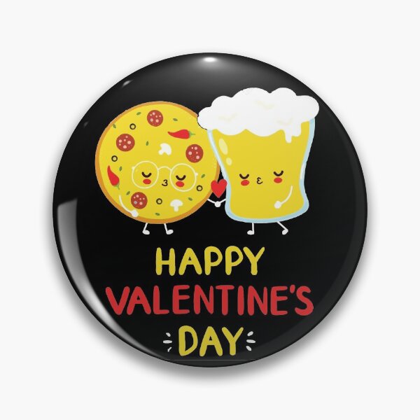 Item preview, Aesthetic Valentines With Pizzas and Beers designed and sold by monica1059.