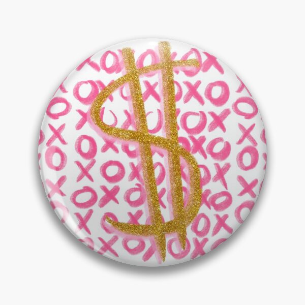 Item preview, Preppy Pink and Gold XO Money Sign designed and sold by brookiecookie37.